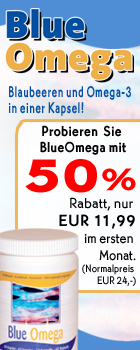 BlueOmega probieren mit 50% Rabatt