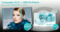 ELLE 3 Ausgaben + 10 € Douglas-Gutschein