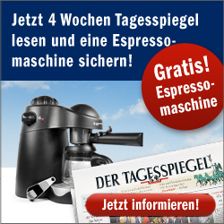 Tagesspiegel abo mit Espressomaschine als Prämie
